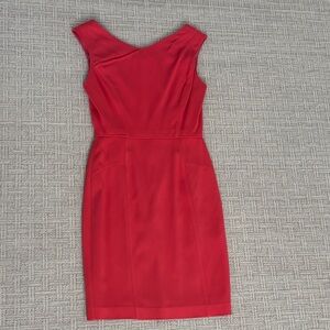 Reiss Red Sleeveless Sheath Dress